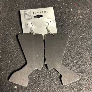 Plus One Black Silhouette Earrings